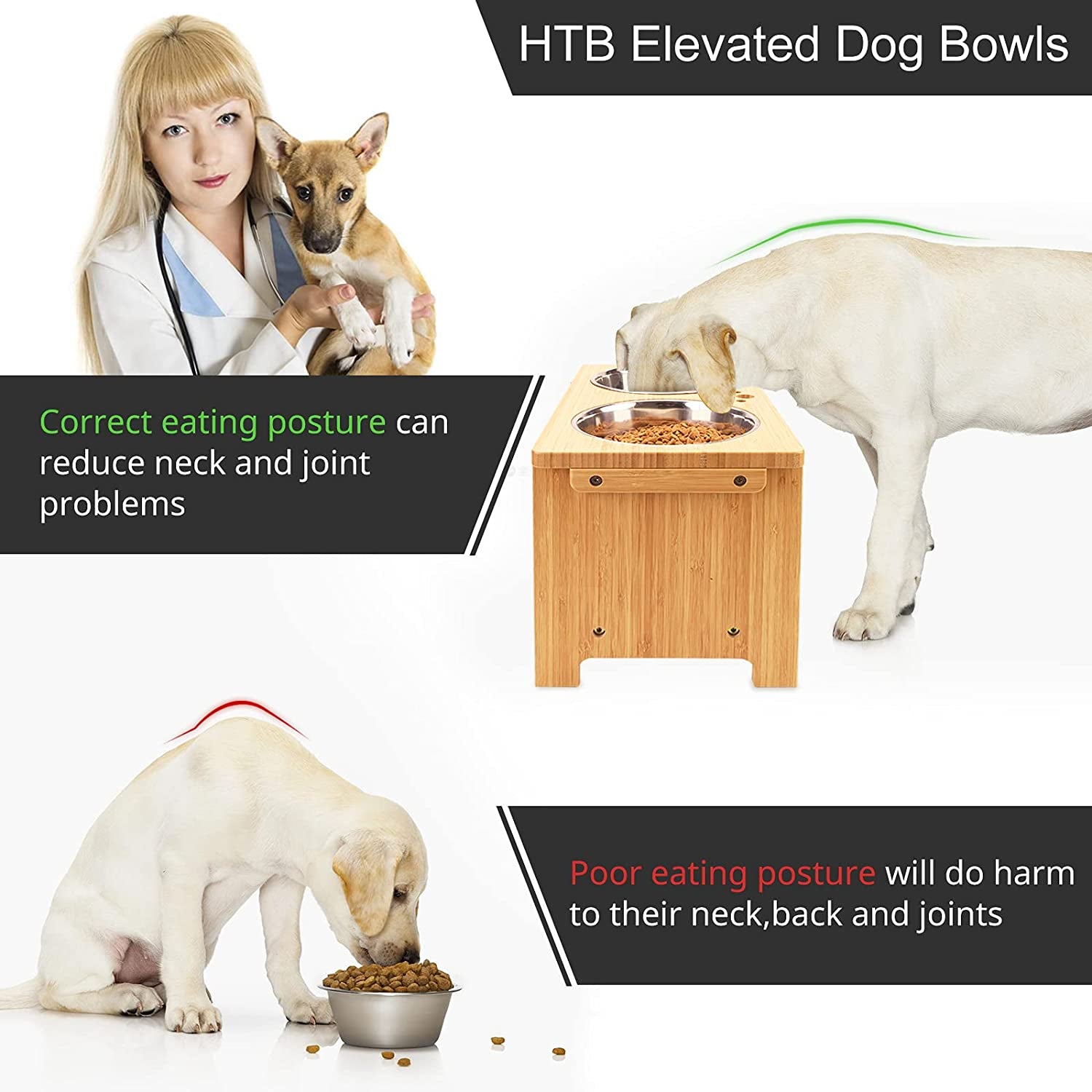 Elevate Your Dog's Dining Experience with Our Stylish Raised Dog Bowl Stand - Perfect for Medium to Large Breeds!