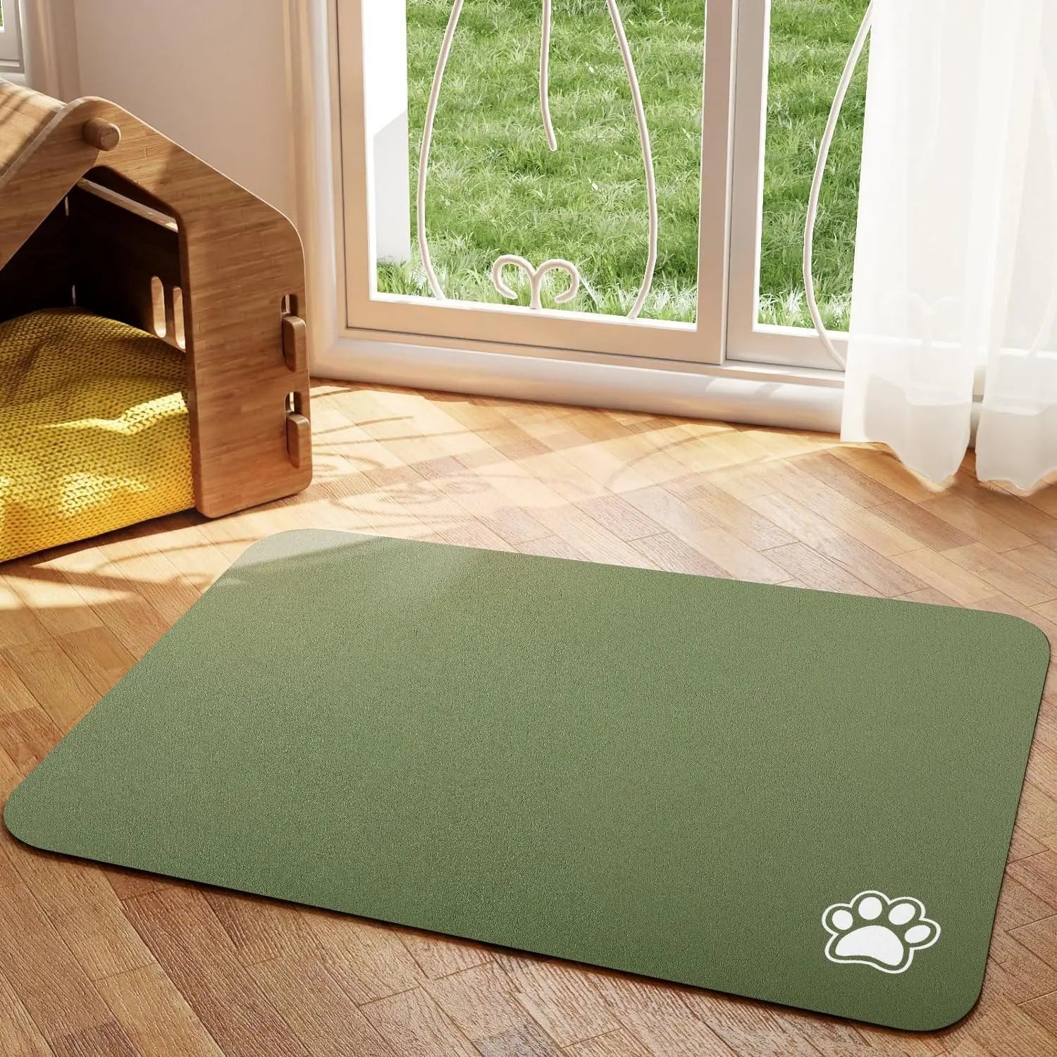 Absorbent Pet Feeding Mat – Non-Slip, Waterproof & Quick-Dry for Dogs & Cats