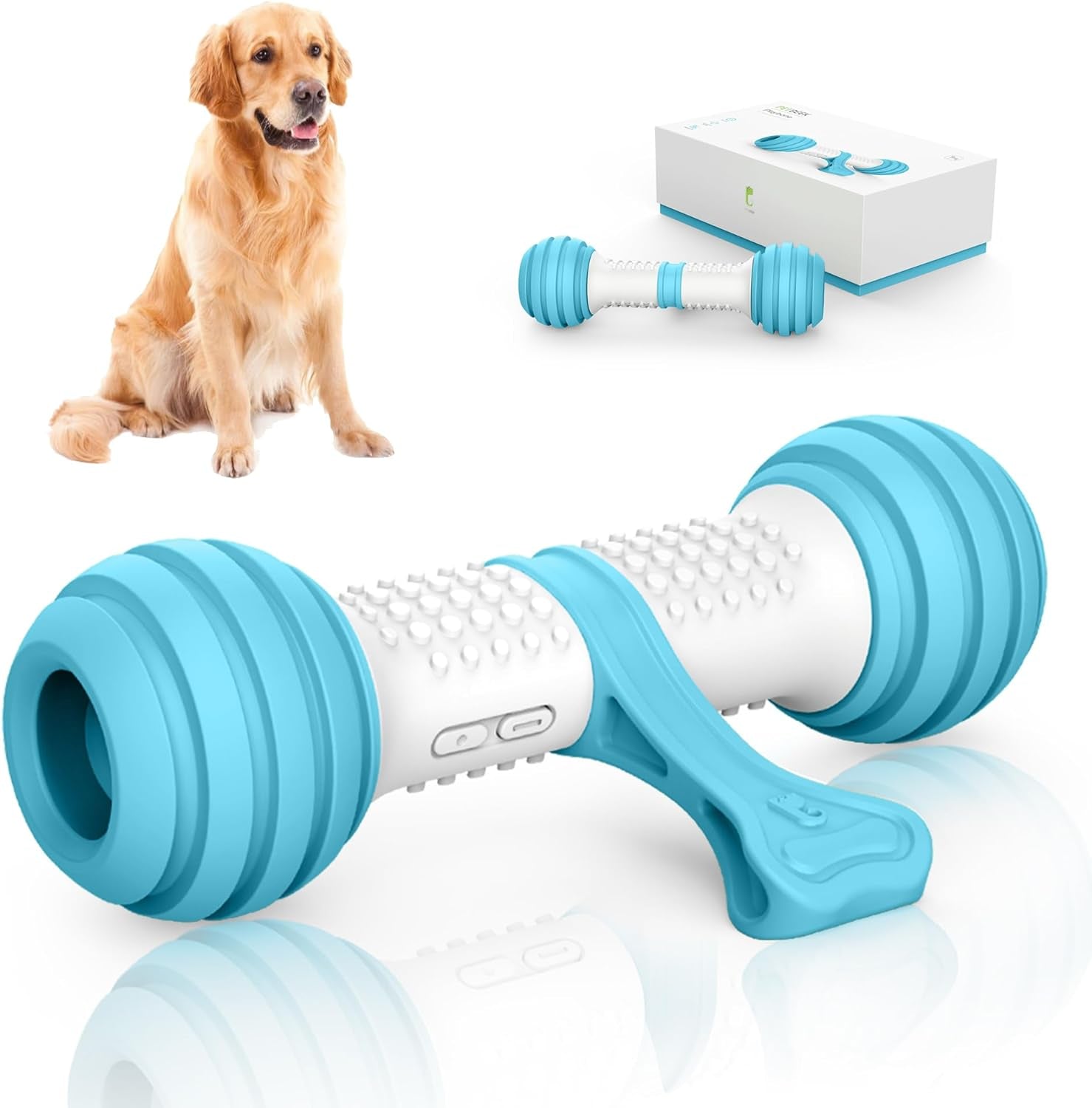 Exciting Interactive Dog Toy - Automatic Chew Bone for Endless Fun, Safe & Durable with Rechargeable USB (Blue)