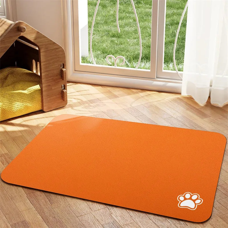 Absorbent Pet Feeding Mat – Non-Slip, Waterproof & Quick-Dry for Dogs & Cats