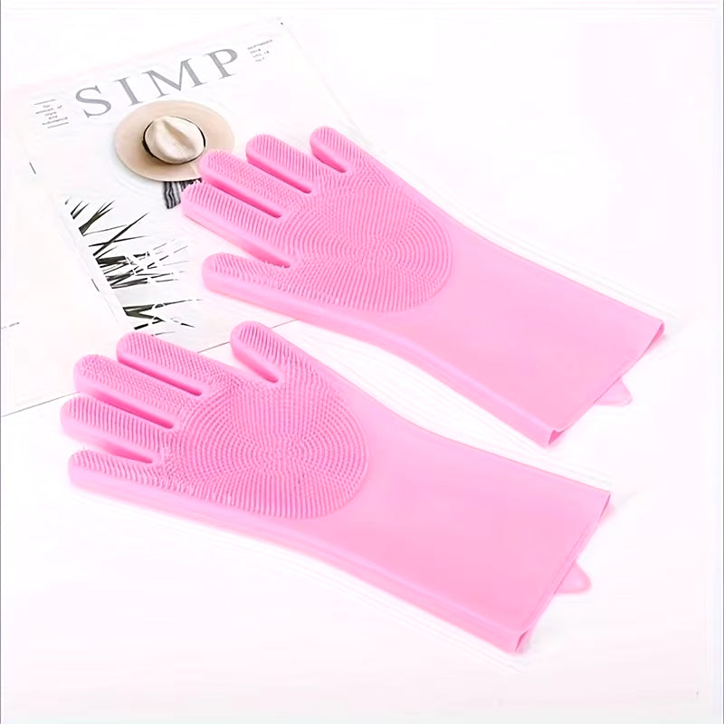 Silicone Pet Grooming Gloves – Hair Removal & Deshedding for Dogs & Cats