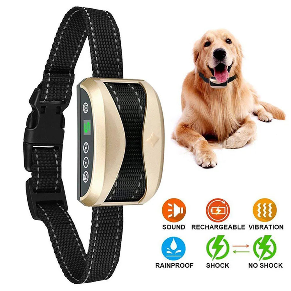 Anti-Bark Dog Collar – Rechargeable Training Collar, 3 Modes