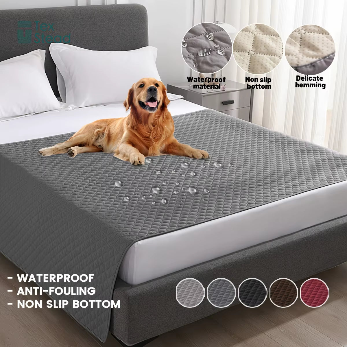 Waterproof Non-Slip Pet Bed Cover & Blanket – Furniture & Couch Protector for Dogs & Cats