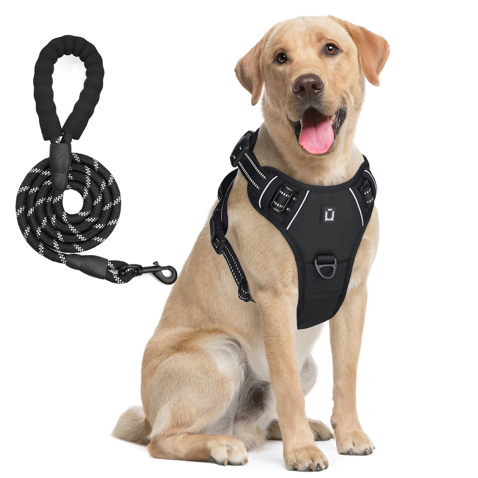 No-Pull Dog Harness & Leash Combo – Reflective, Escape-Proof Vest