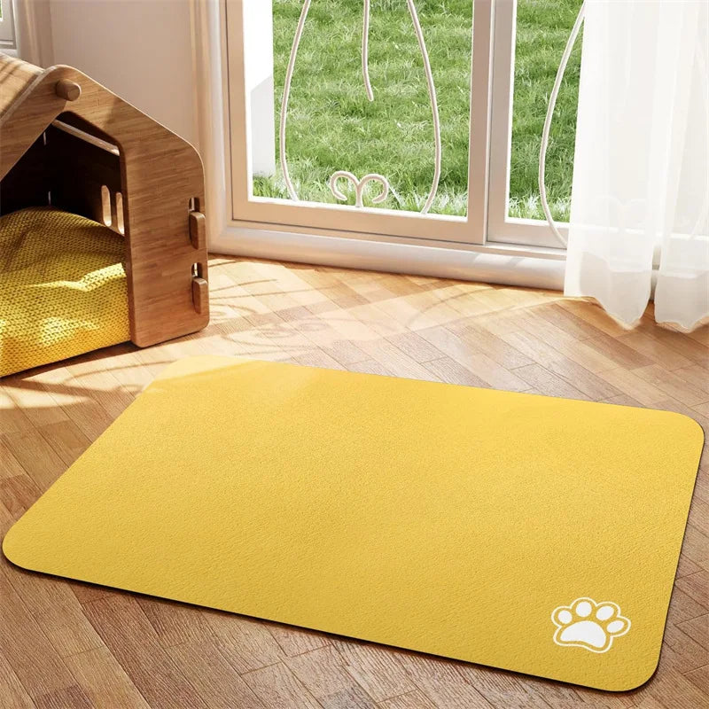 Absorbent Pet Feeding Mat – Non-Slip, Waterproof & Quick-Dry for Dogs & Cats