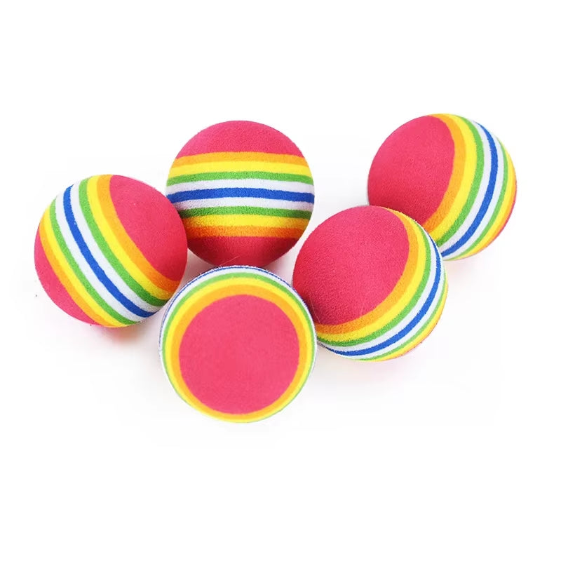 Rainbow EVA Ball Cat & Dog Toy – Soft, Lightweight & Durable