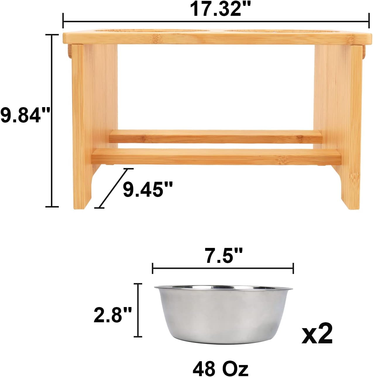 Elevate Your Dog's Dining Experience with Our Stylish Raised Dog Bowl Stand - Perfect for Medium to Large Breeds!