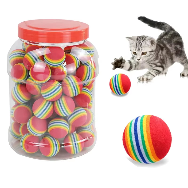 Rainbow EVA Ball Cat & Dog Toy – Soft, Lightweight & Durable