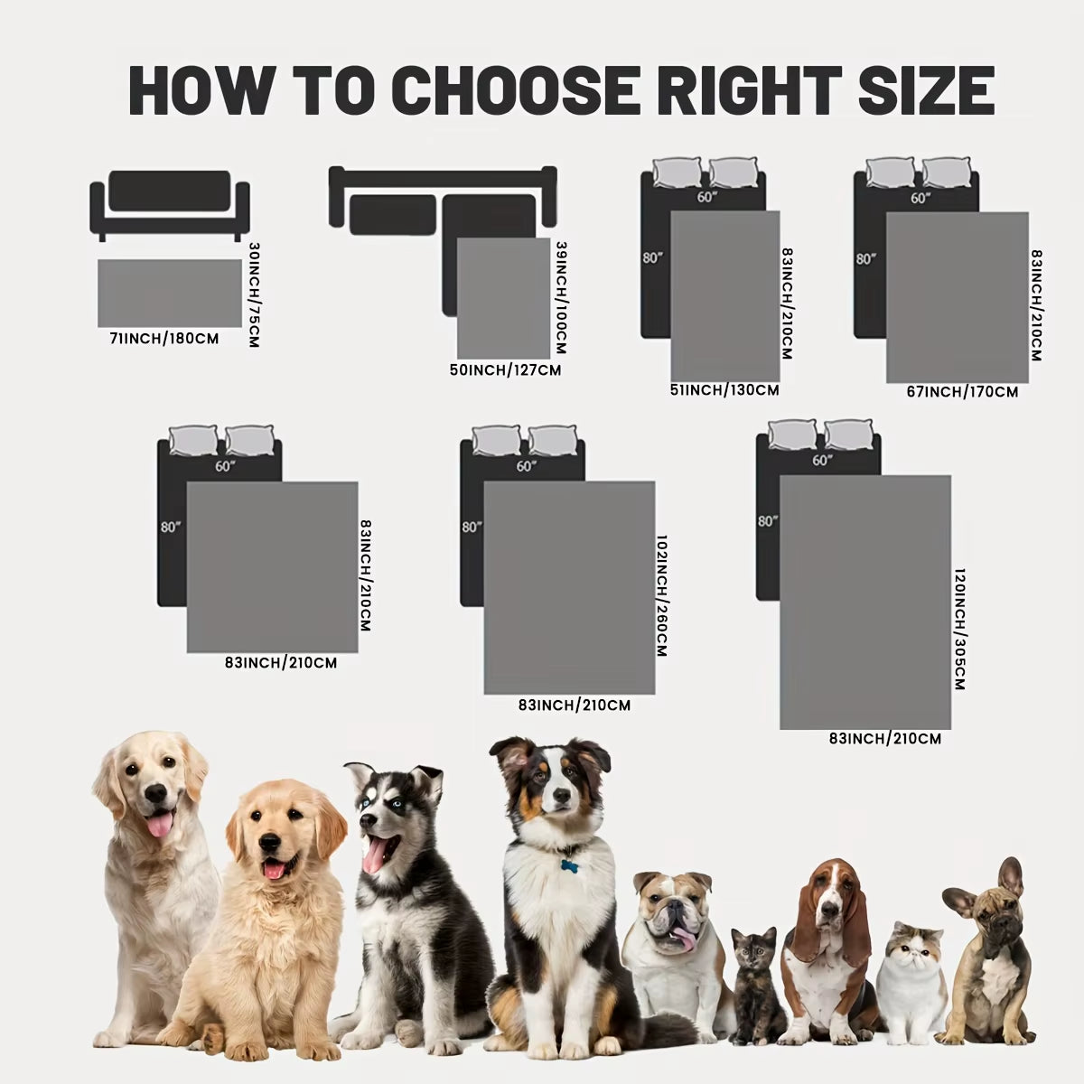 Waterproof Non-Slip Pet Bed Cover & Blanket – Furniture & Couch Protector for Dogs & Cats