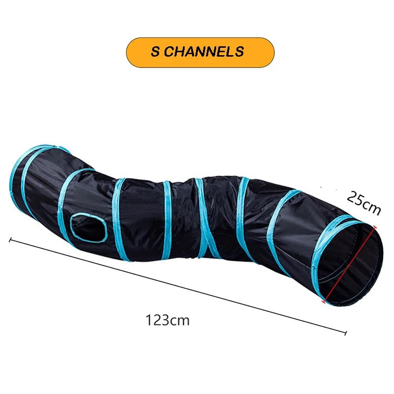Foldable Cat Tunnel Toy – S-Shape & Y-Shape for Indoor Play