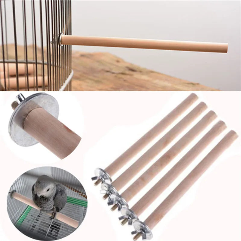 1/2Ps Parrot Pet Raw Standing Stick Wood Hanging Stand Racktoy Sticksstand Parakeet Branch Perches Forbird Cage Bar Pet Supplies