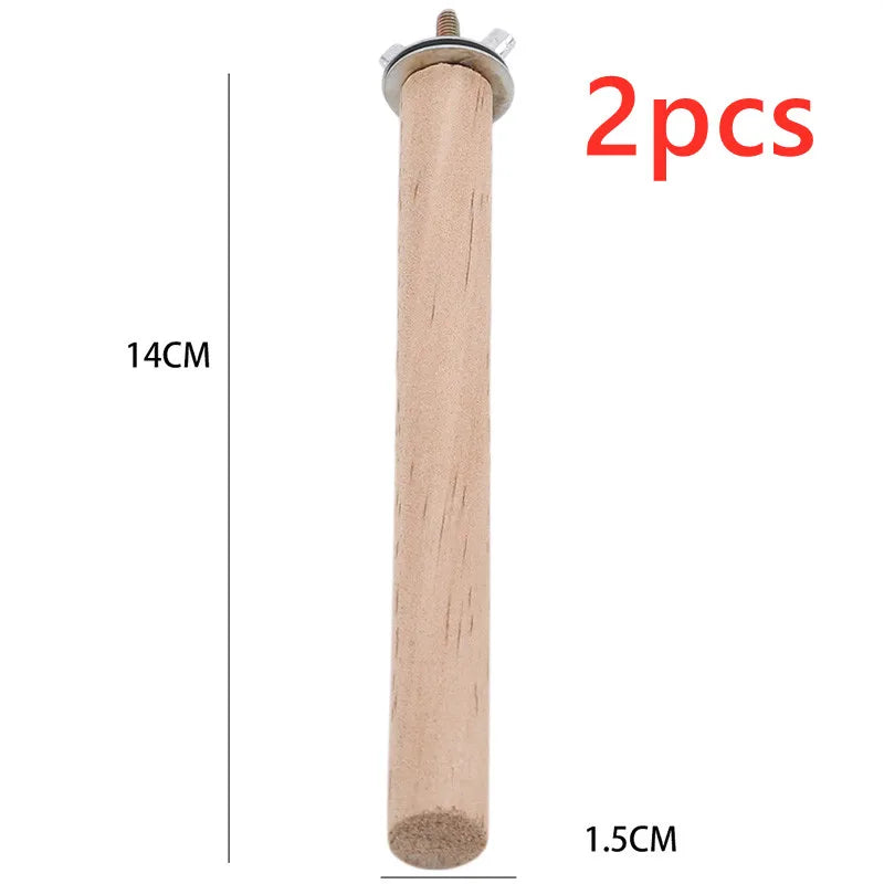 1/2Ps Parrot Pet Raw Standing Stick Wood Hanging Stand Racktoy Sticksstand Parakeet Branch Perches Forbird Cage Bar Pet Supplies